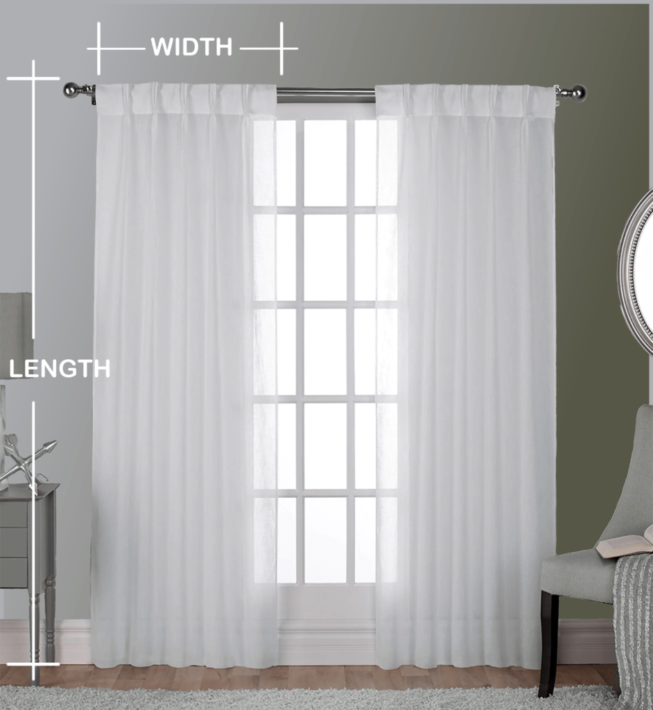 Sheer Curtains Tripple French Pleat 1350X1468-min