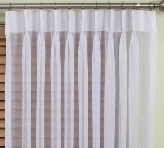 Sheer Curtains Tripple French Pleat