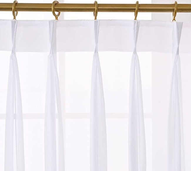 Sheer Curtains Tripple French Pleat